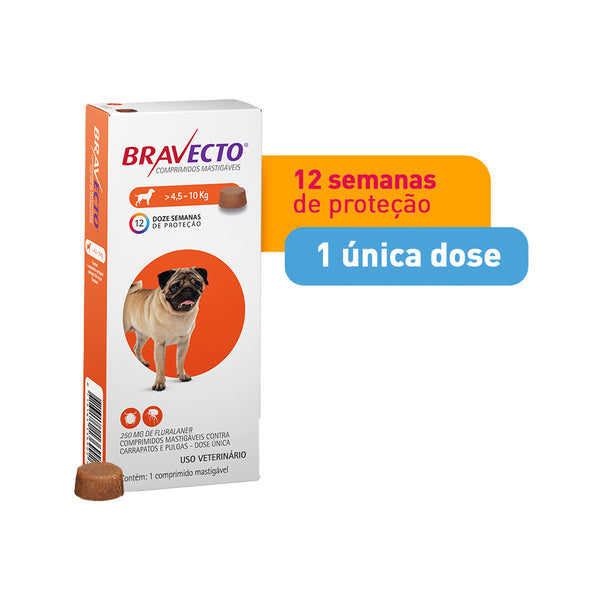 Antipulgas e Carrapatos Bravecto MSD para Cães de 2,5 a 56kg