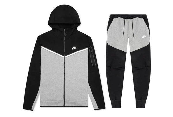 Conjunto Nike tech fleece cinza e preto