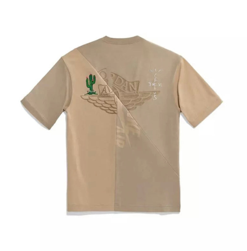 Camiseta travis scott cactus jack x jordan marrom claro